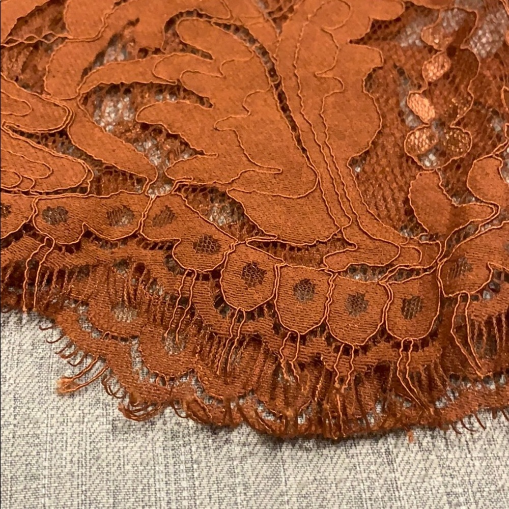 Pumpkin Spice Gorgeous Lace top - Picture 3 of 8
